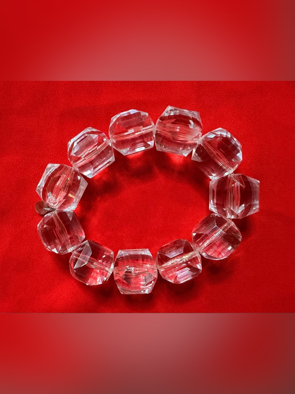 Tarina Tarantino Clear Crystal Faceted Bead Bracelet